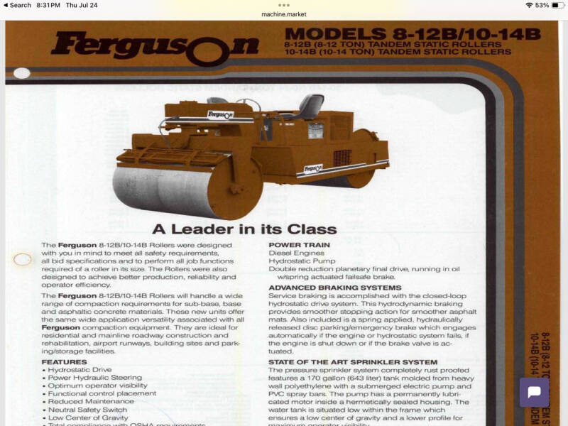 1996 Ferguson 8-12b Roller
