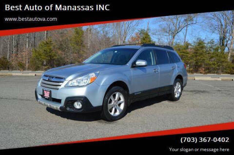 2013 Subaru Outback for sale at Best Auto of Manassas INC in Manassas VA