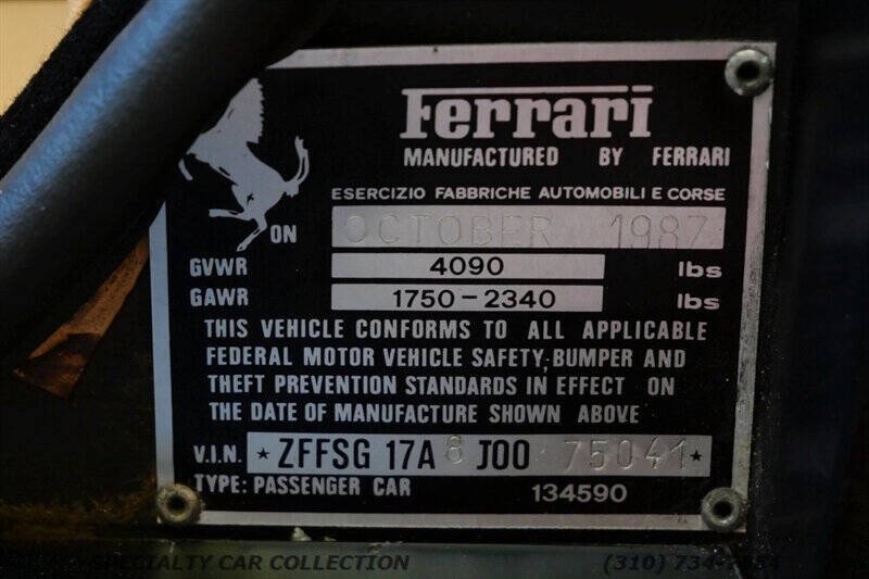 1988 Ferrari Testarossa
