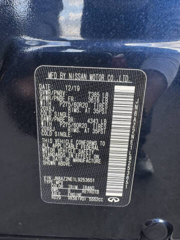 2020 Infiniti QX80 Luxe