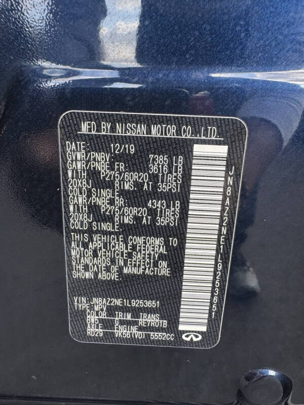 2020 Infiniti QX80 Luxe