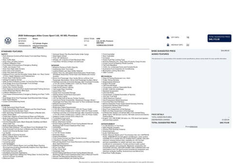 2020 Volkswagen Atlas Cross Sport V6 SEL Premium 4Motion