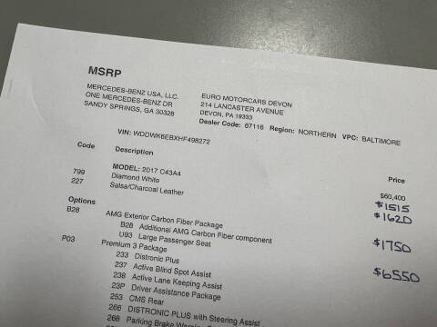 2017 Mercedes-Benz C-Class AMG C 43