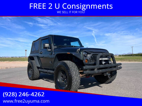 2011 Jeep Wrangler for sale at FREE 2 U Consignments in Yuma AZ