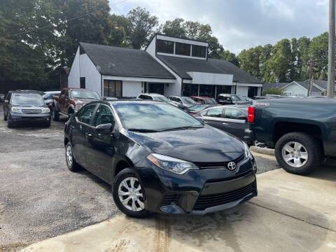 2016 Toyota Corolla for sale at Alpha Car Land LLC in Snellville GA