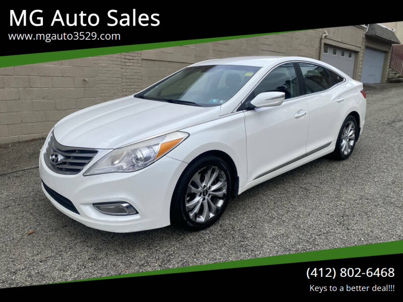 2012 Hyundai Azera for sale at MG Auto Sales in Pittsburgh PA