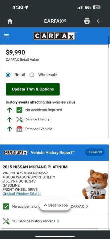2015 Nissan Murano Platinum