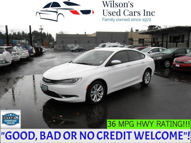 2015 Chrysler 200 for sale at Wilson's Used Cars Inc in Eugene OR