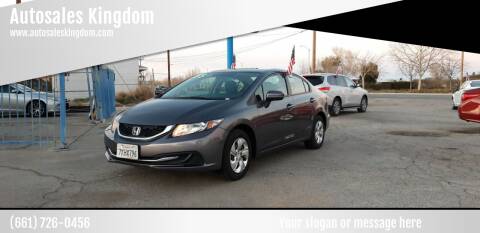 2015 Honda Civic for sale at Autosales Kingdom in Lancaster CA