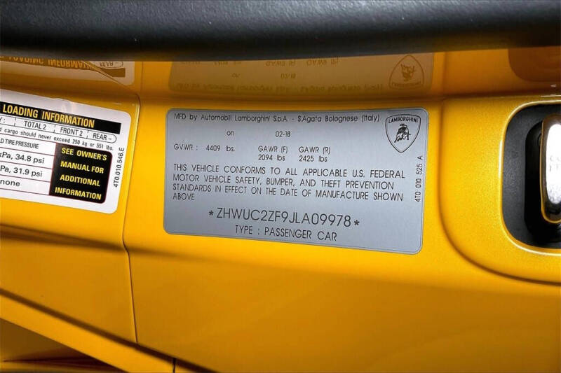 2018 Lamborghini Huracan LP 580-2