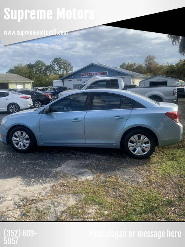 2012 Chevrolet Cruze for sale at Supreme Motors in Leesburg FL