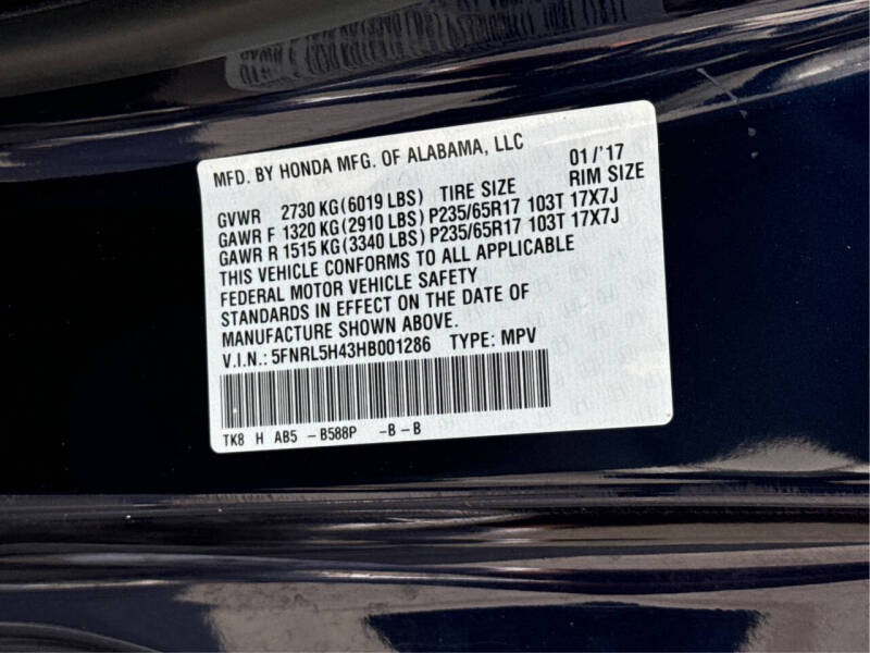 2017 Honda Odyssey EX