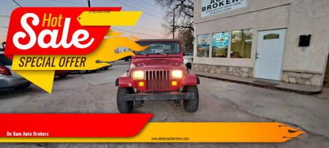 1993 Jeep Wrangler for sale at De Kam Auto Brokers in Colorado Springs CO