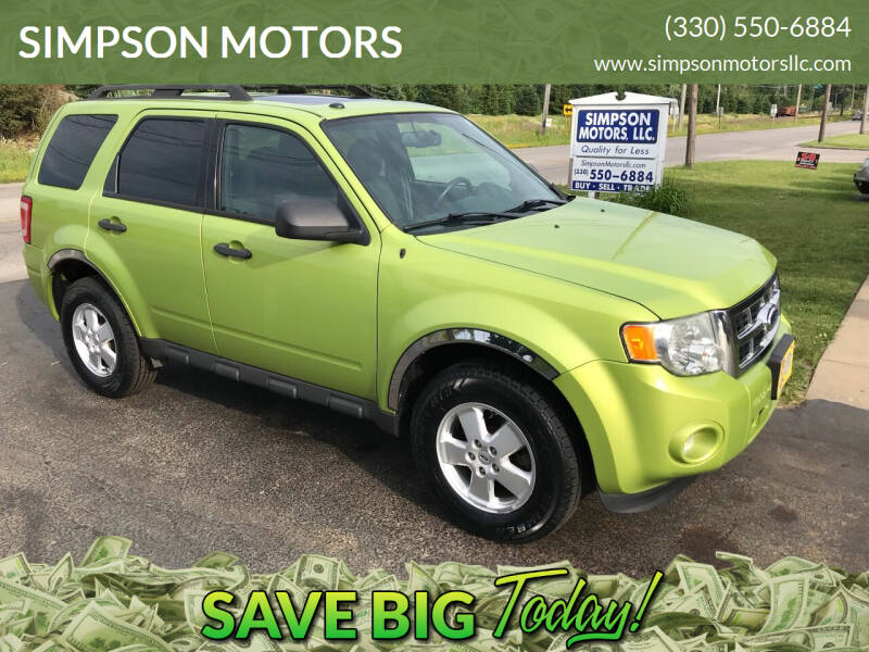 2012 Ford Escape for sale at SIMPSON MOTORS in Youngstown OH