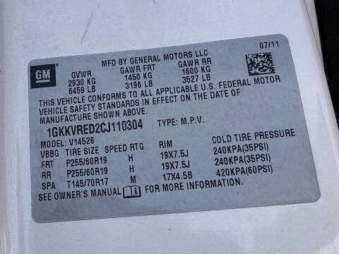 2012 GMC Acadia SLT-1