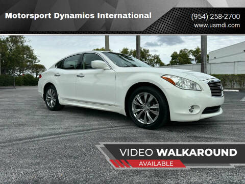 2013 Infiniti M37 for sale at Motorsport Dynamics International in Pompano Beach FL