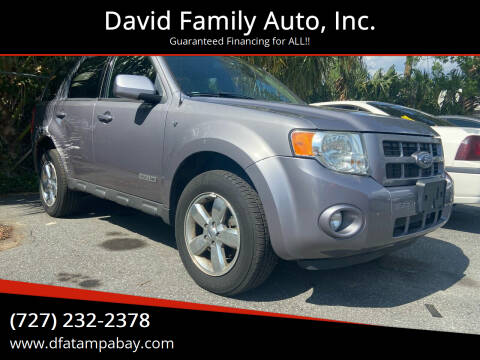 2008 Ford Escape for sale at David Family Auto, Inc. in New Port Richey FL