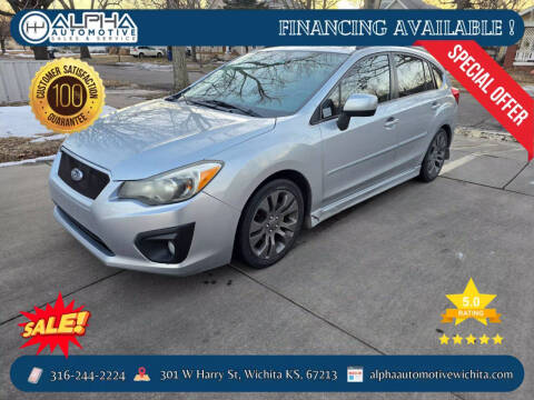 2012 Subaru Impreza for sale at ALPHA AUTOMOTIVE LLC in Wichita KS