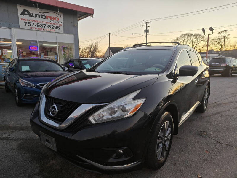 2017 Nissan Murano for sale at AutoPro Virginia LLC in Virginia Beach VA