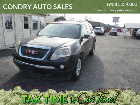 2010 GMC Acadia for sale at CONDRY AUTO SALES in Vinita OK