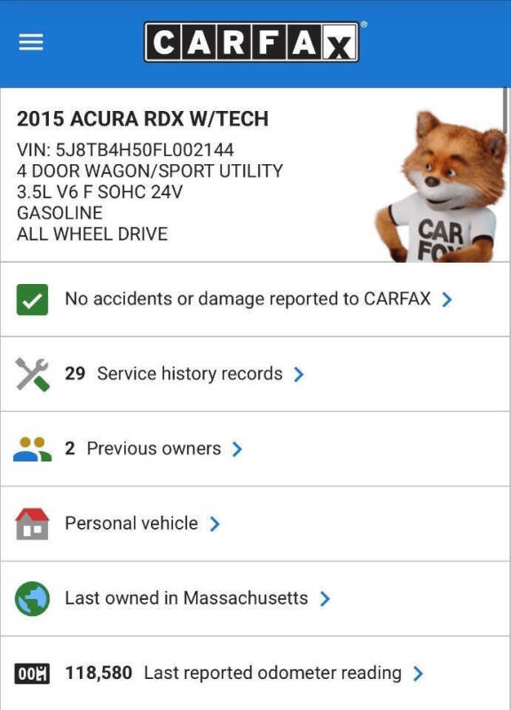 2015 Acura RDX w/Tech