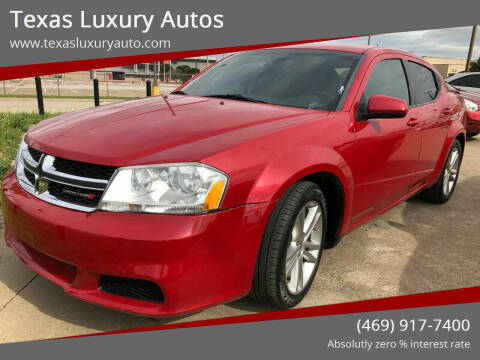 2012 Dodge Avenger for sale at Texas Luxury Auto in Cedar Hill TX