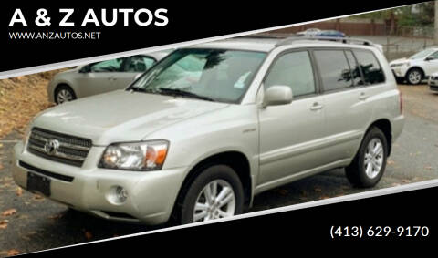 2006 Toyota Highlander Hybrid for sale at A & Z AUTOS in Westfield MA