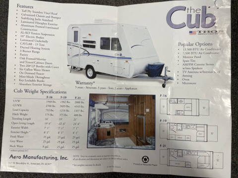 2000 Thor Motor Coach Tt16Cub