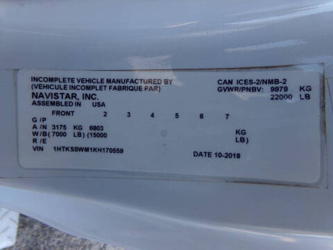 2019 International CV515