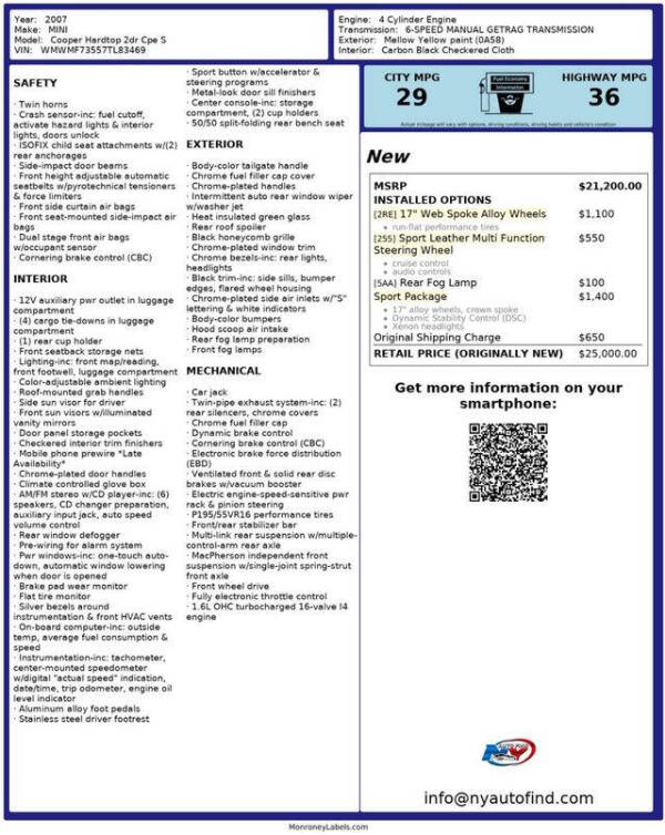 2007 MINI Cooper S