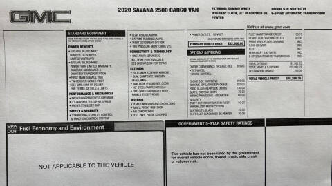 2020 GMC Savana 2500