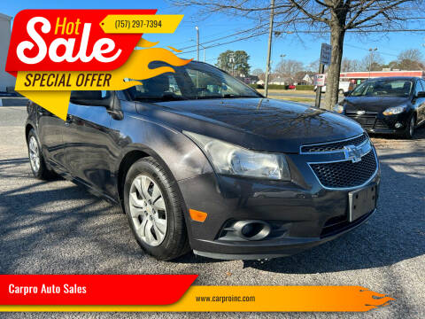 2014 Chevrolet Cruze for sale at Carpro Auto Sales in Chesapeake VA