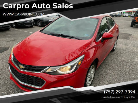 2017 Chevrolet Cruze for sale at Carpro Auto Sales in Chesapeake VA