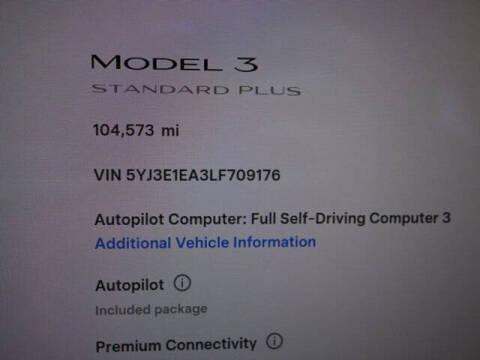 2020 Tesla Model 3 Standard Range Plus