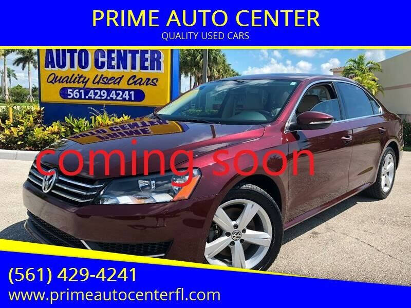 2012 Volkswagen Passat for sale at PRIME AUTO CENTER in Palm Springs FL