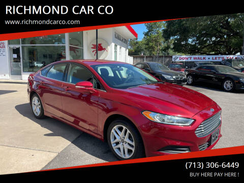 2014 Ford Fusion for sale at RICHMOND CAR CO in Richmond TX