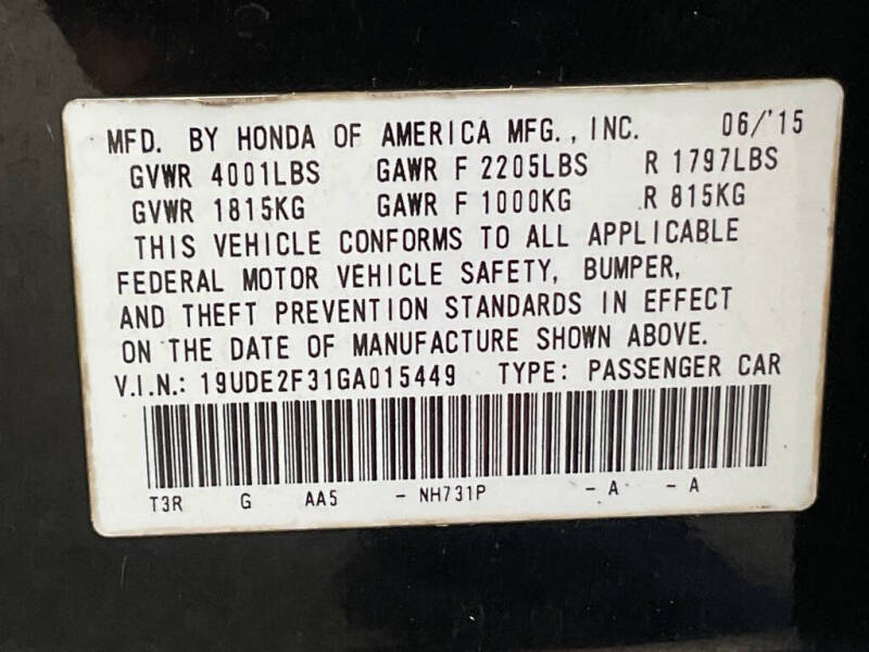 2016 Acura ILX w/AcuraWatch