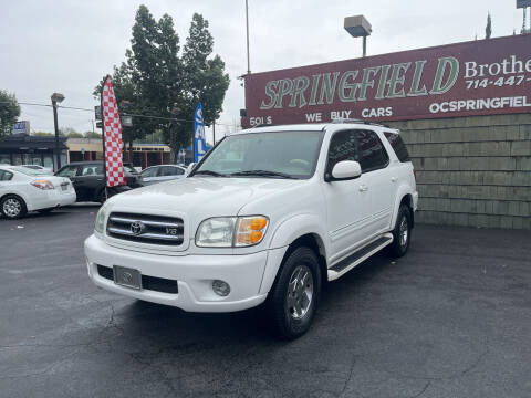 2001 Toyota Sequoia for sale at SPRINGFIELD BROTHERS LLC in Fullerton CA