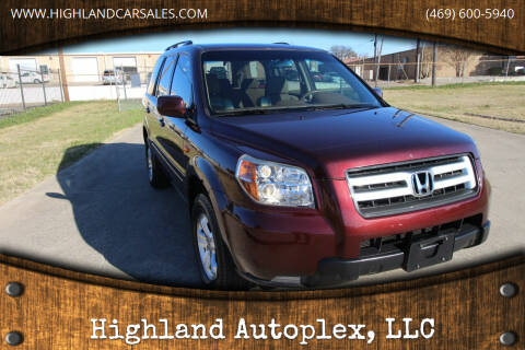 2008 Honda Pilot for sale at Highland Autoplex, LLC in Dallas TX