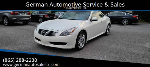 2009 Infiniti G37 Convertible for sale at German Automotive Service & Sales in Knoxville TN
