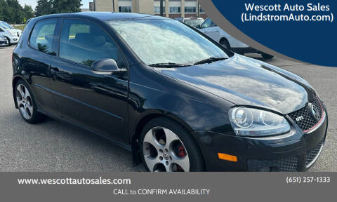 2008 Volkswagen GTI for sale at Wescott Auto Sales (LindstromAuto.com) in Lindstrom MN