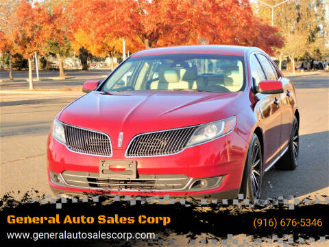 2013 Lincoln MKS for sale at General Auto Sales Corp in Sacramento CA