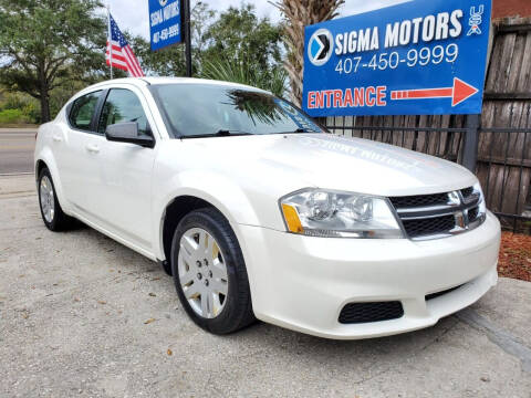 2011 Dodge Avenger for sale at SIGMA MOTORS USA in Orlando FL