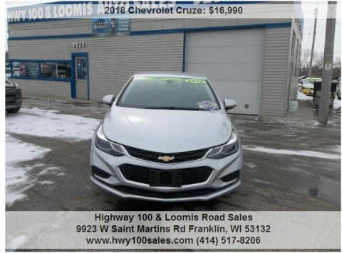 2018 Chevrolet Cruze for sale at Highway 100 & Loomis Road Sales in Franklin WI