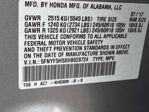 2017 Honda Pilot EX-L