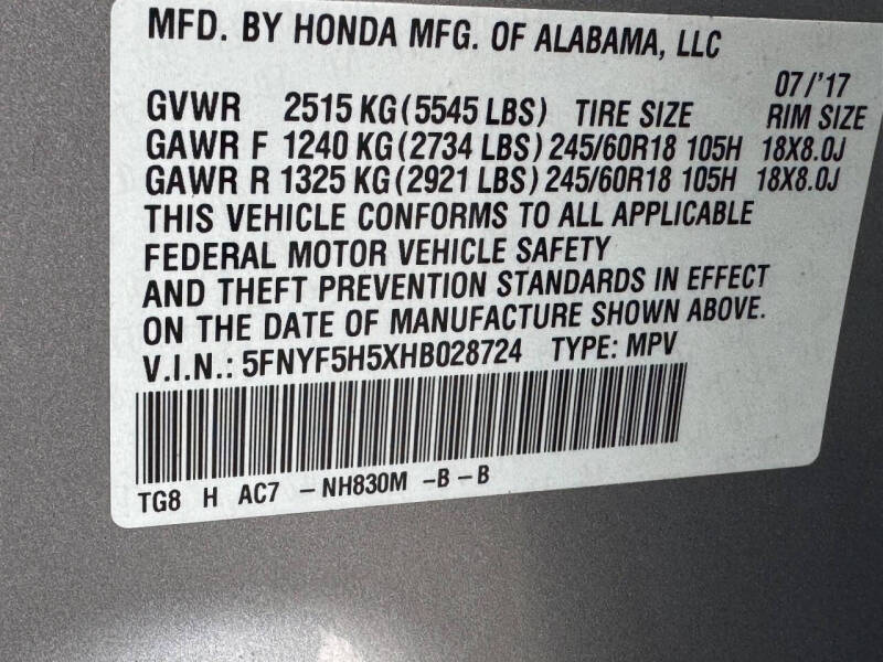 2017 Honda Pilot EX-L