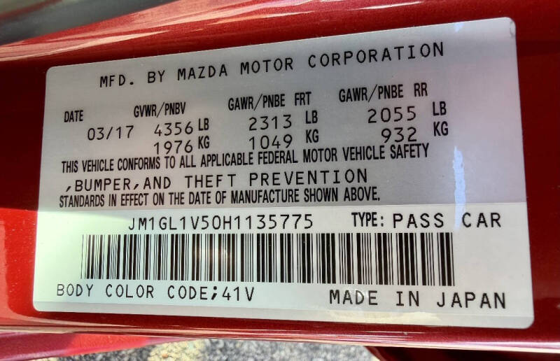 2017 Mazda MAZDA6 Touring