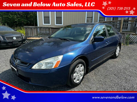 2003 Honda Accord for sale at Seven and Below Auto Sales, LLC in Rockville MD