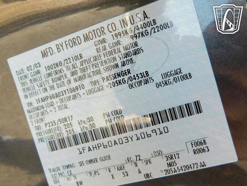 2003 Ford Thunderbird