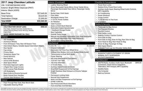 2017 Jeep Cherokee Latitude